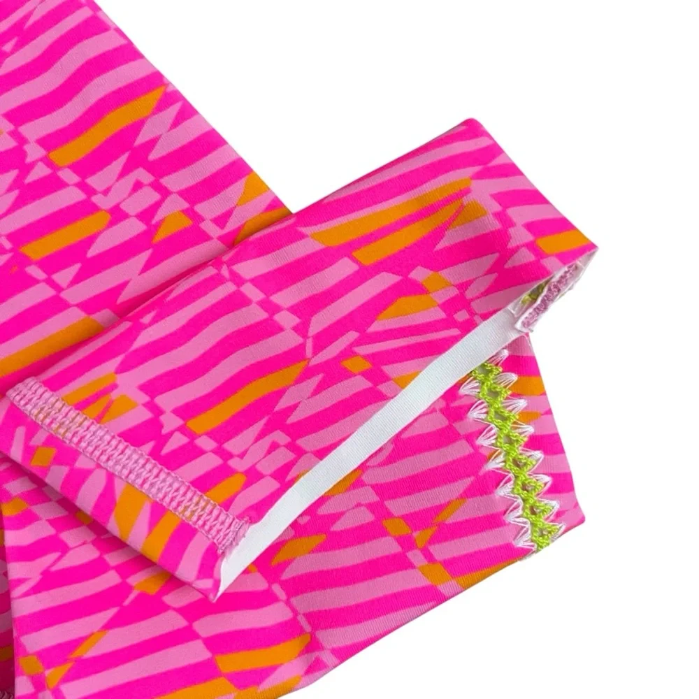 Offline by Aerie Pink/Orange/Neon Green Patterned 7/8 Leggings- C211 - Picture 5 of 6